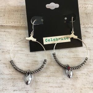 Disco Party Hoop Beaded Earrings